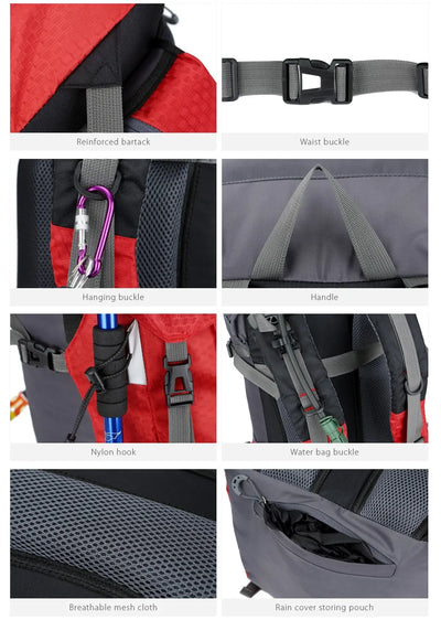 Backpack Camping Bag with Rain Cover