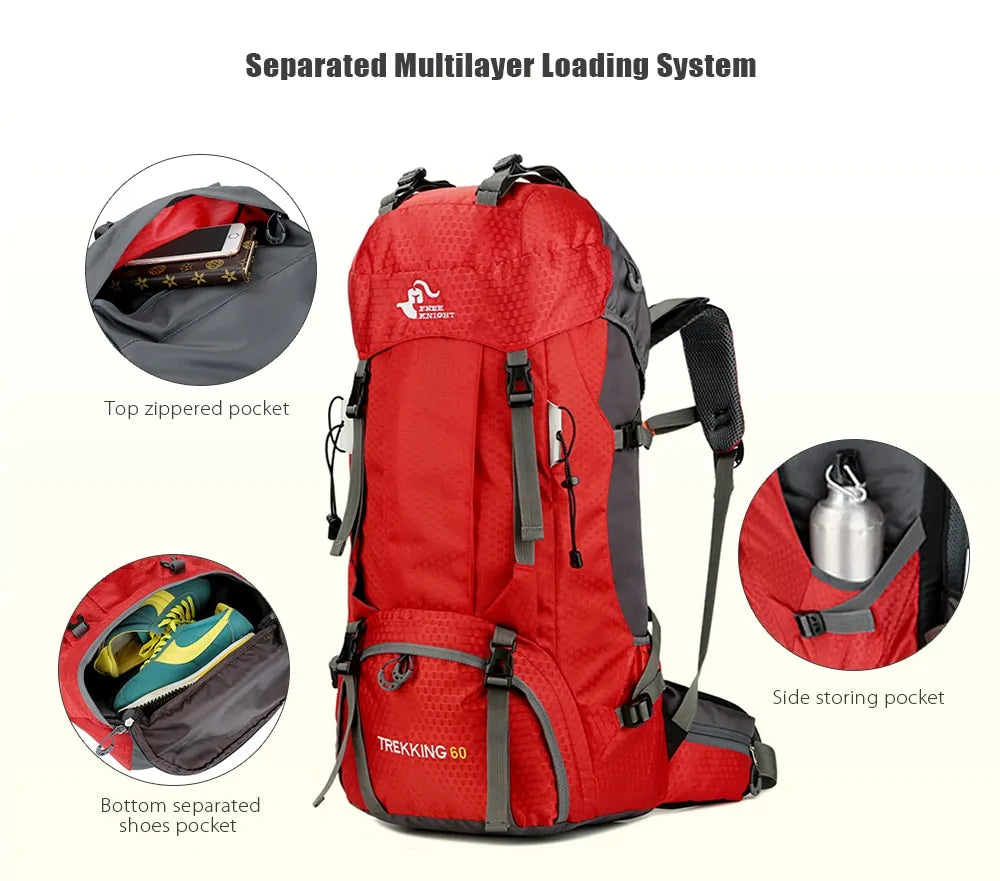Backpack Camping Bag with Rain Cover