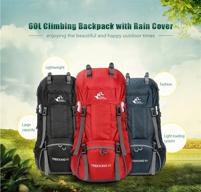 Backpack Camping Bag with Rain Cover