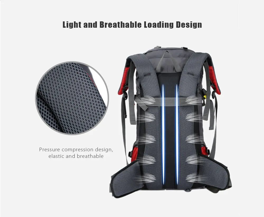 Backpack Camping Bag with Rain Cover